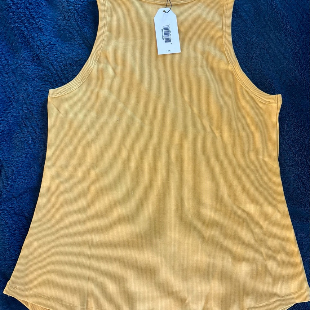 Universal Standard Ribbed Tank Top in Mustard